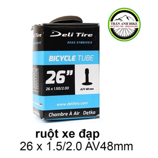 Săm ruột xe đạp deli tire 26x1.50-2.00 48mm van mỹ - van xe máy