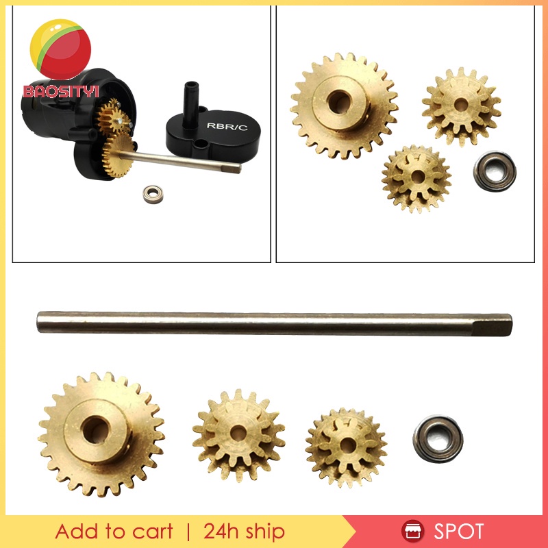 Bộ 3 Bánh Răng Hợp Kim 1 / 10 19T 24T 26T Cho WPL D12 RC DIY