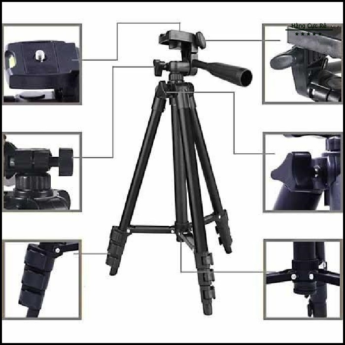 Combo Gậy chụp hình selfie cao cấp - Gồm Remote + Tripod 3366 + Kẹp điện thoại - Shop Hàng Cực Rẻ