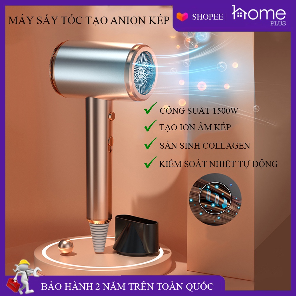 Máy sấy tóc tạo kiểu 2 chiều nóng lạnh, công nghệ ion kép bảo vệ không gây xơ rối tóc. Bảo hành 2 năm