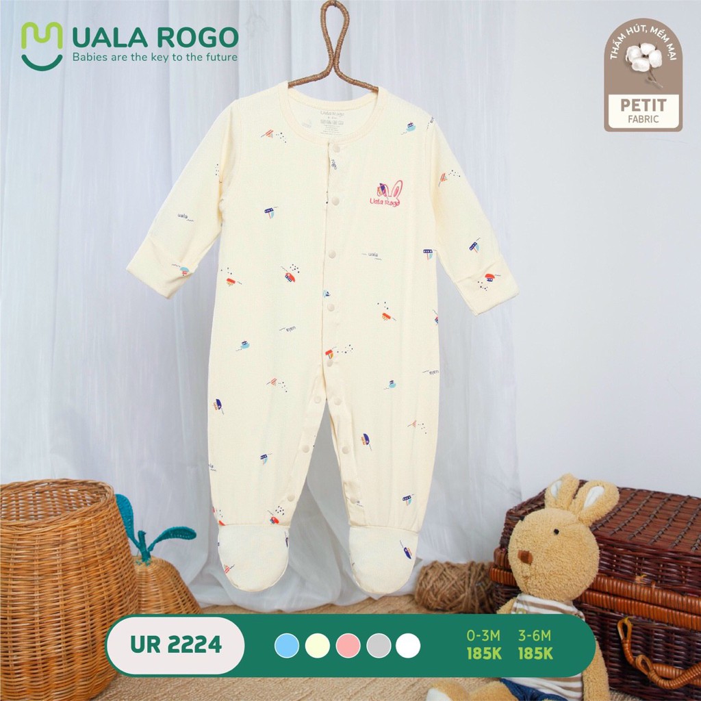 UR 2224. Bộ Body liền tay liền chân petit họa tiết giao thông sơ sinh bé trai bé gái