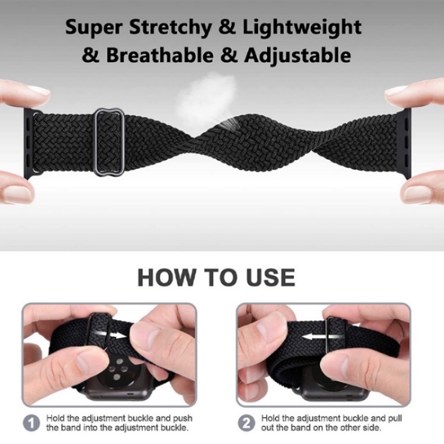 Dây Đeo Đồng Hồ Bằng Nylon Co Giãn Cho Apple Watch Series ultra 8 7 SE 49mm 44mm 41mm 45mm 42mm 6 5 4 3 2 1 40mm 38mm