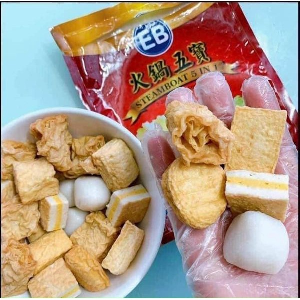 Viên Thả Lẩu 5 Trong 1 EB Thơm Ngon Đủ Vị 500gr