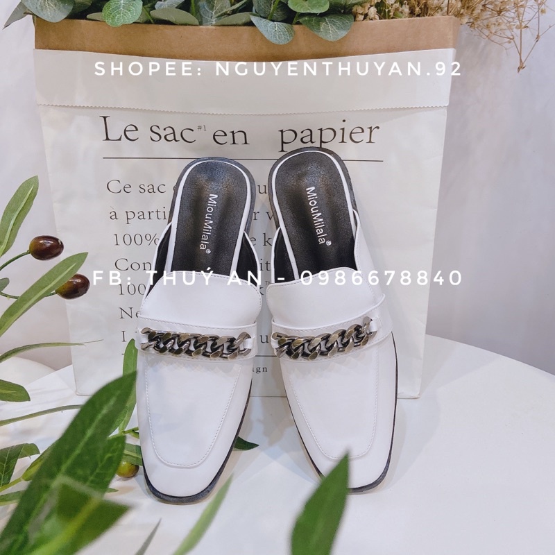 Sục da nữ xích cao cấp da mềm form đẹp ANDUSTORE Sục bệt nữ