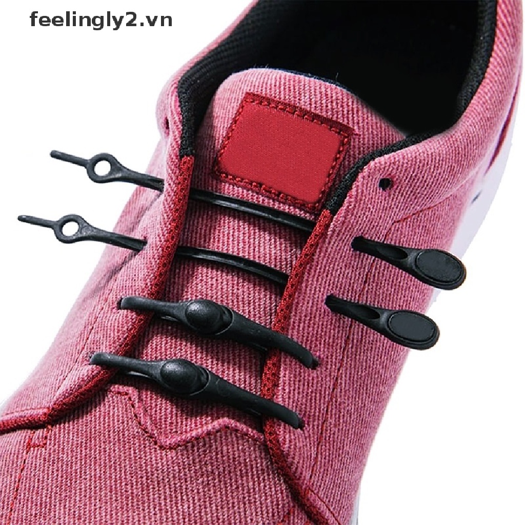 Bộ 12 Dây Giày Thể Thao Bằng silicone Co Giãn Không Cần Dùng Tay