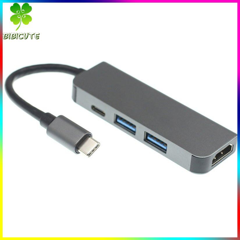 Trạm Sạc 4 Trong 1 Type-C Sang Usb3.0X2 + Pd + Hdmi