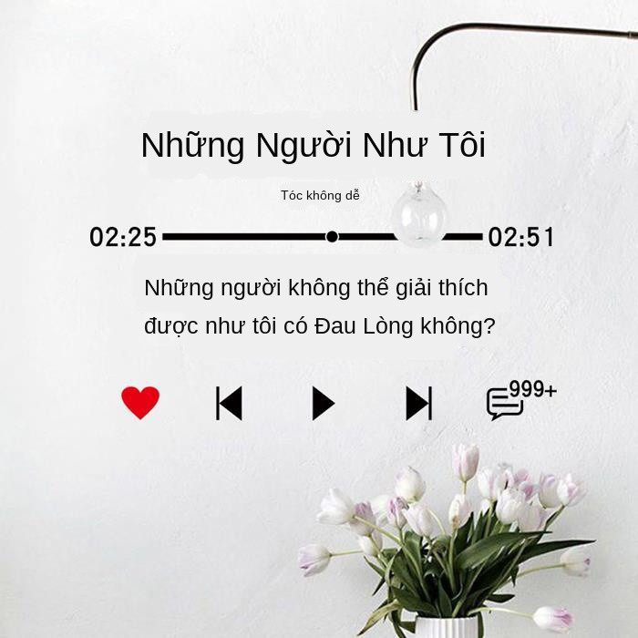 ▲Net red room wall Nordic ins wind lyrics tường dán cô gái trái tim ký túc xá trang trí quán trà sữa <