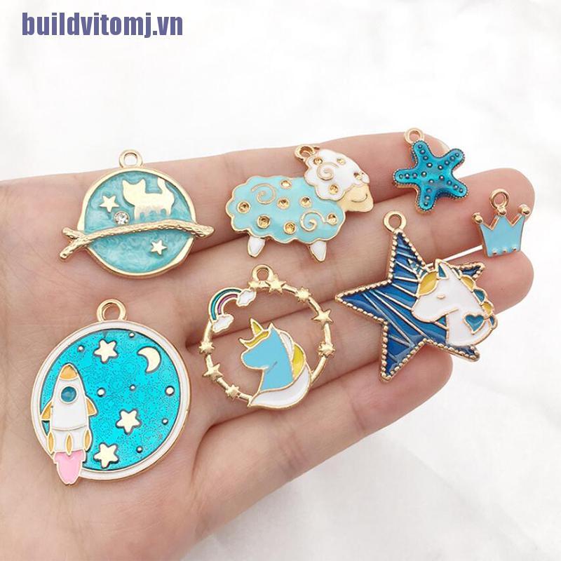 CHARMS Set 31 Mặt Dây Chuyền Hình Trái Cây Tráng Men Độc Đáo