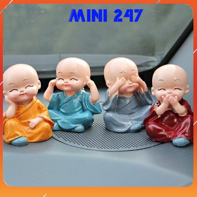 Bộ 4 Chú Tiểu Để Cầu An MINISHOP H047