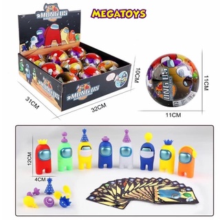 545F - Trứng mô hình nhân vật game Among Us (Sản phẩm ngẫu nhiên 8 nhân vật) kèm phụ kiện và thẻ bài  - MGT