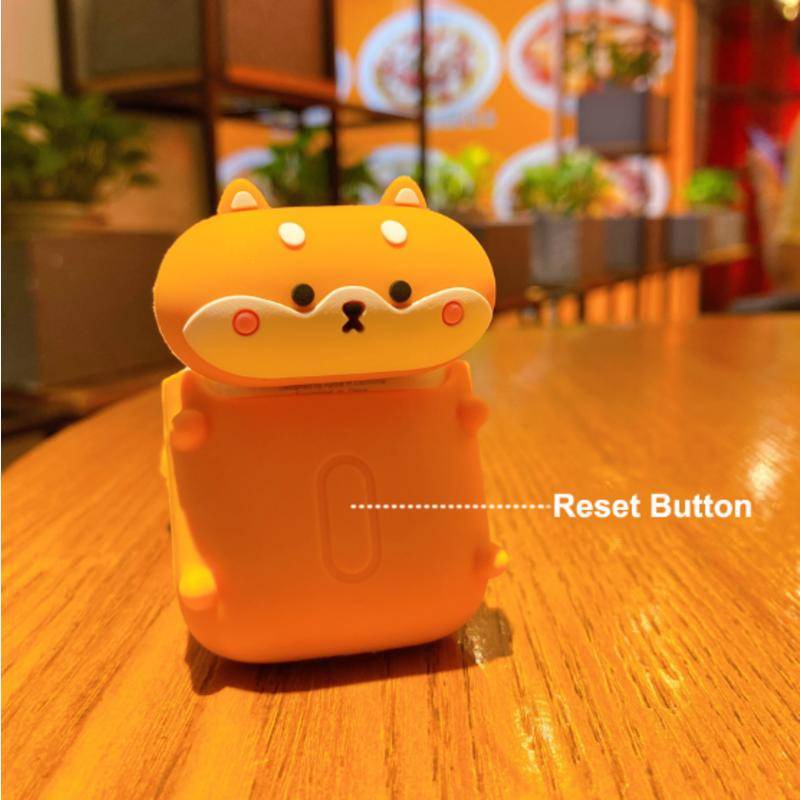 Vỏ bảo vệ hộp sạc tai nghe thích hợp cho Airpods 1 2 3 hình chó corgi husky 3D dễ thương
