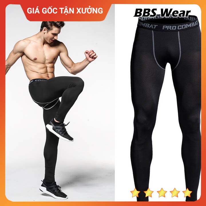 Quần COMBAT Legging Nam Dáng Dài PRO Chất Thun Co Dãn 4 Chiều Chuyên Gym, Bóng Rổ, Yoga - GY002