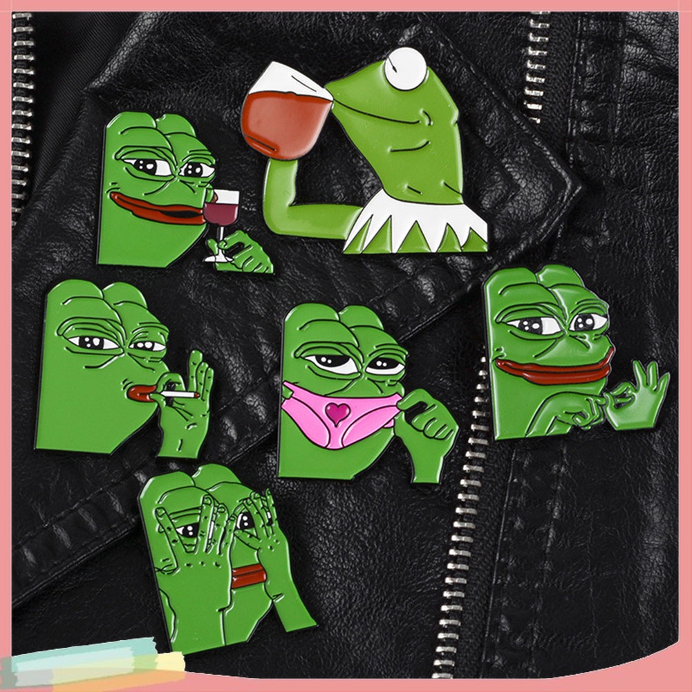 Ghim Cài Áo Hình Chú Ếch Hoạt Hình Dễ Thương