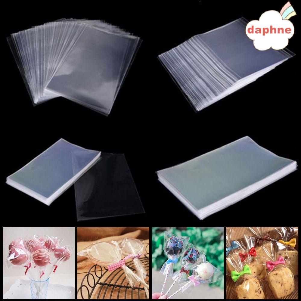 Hình ảnh Set 100 Túi Đựng Kẹo Bằng Nhựa Trong Suốt Nhiều Màu Sắc DIY #1