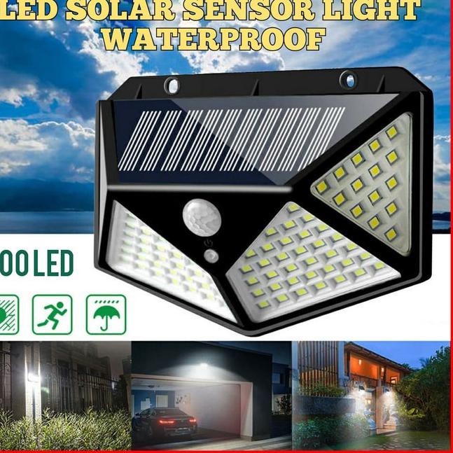 Đèn Led 100 Bóng Năng Lượng Mặt Trời Cảm Biến Ánh Sáng