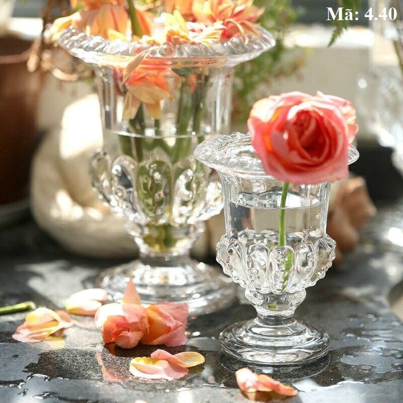 Lọ hoa, ly để quả phật thủ, trồng hoa thủy tiên bằng thuỷ tinh