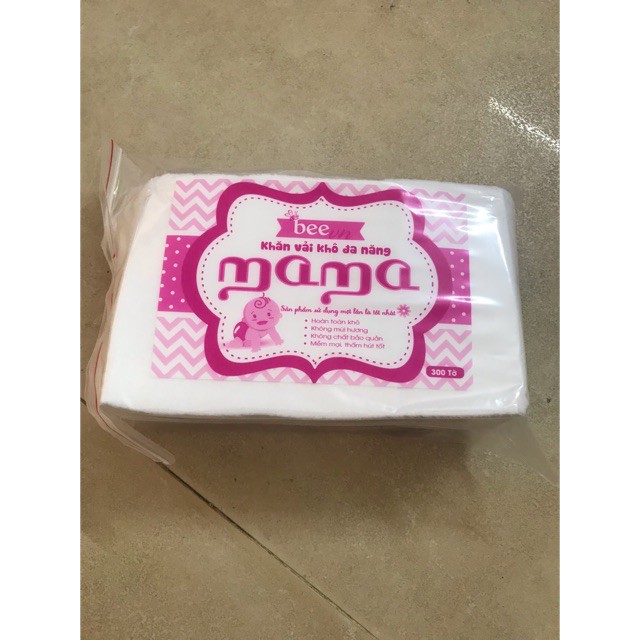 Khăn vải kho đa năng Mama gói 300 tờ