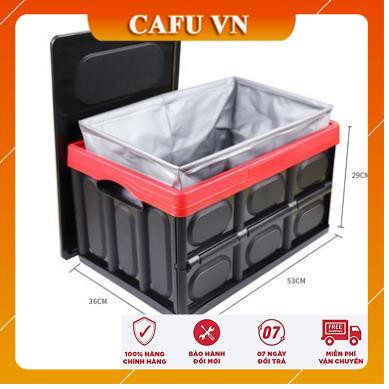 Thùng gấp gọn hộp đựng đồ tiện dụng 56lít để đồ cốp sau ô tô tiện lợi - CAFU VN-  màu đen