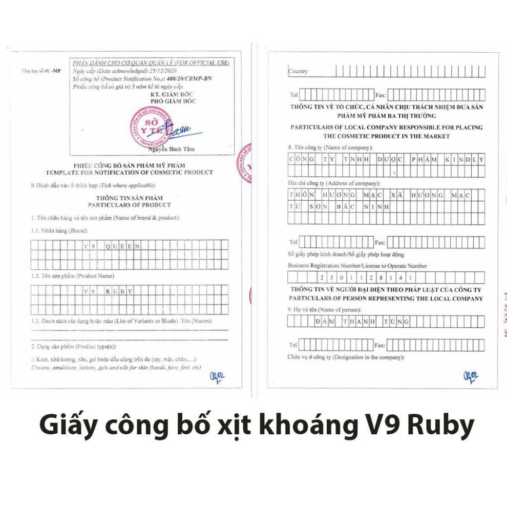 Nước Xịt Khoáng Hoa Hồng - Cân Bằng Độ Ẩm, Dưỡng Da Mềm Mịn, Trắng Sáng Tự Nhiên V9Queen