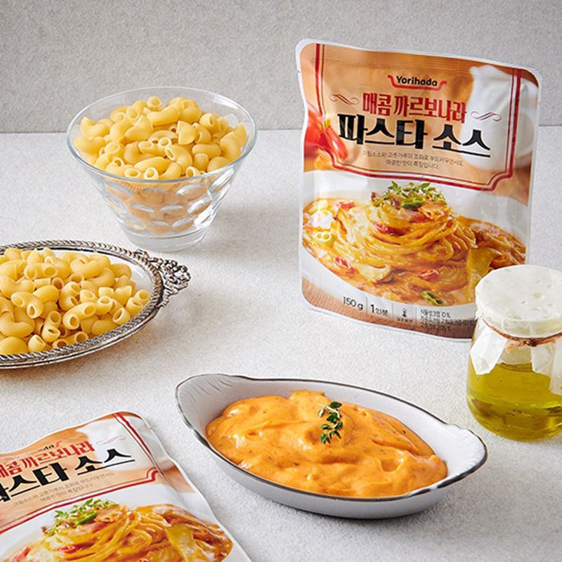 Sốt Carbonara Cay Mì Ý Yorihada Gói 150G - sốt mì ý Hàn Quốc