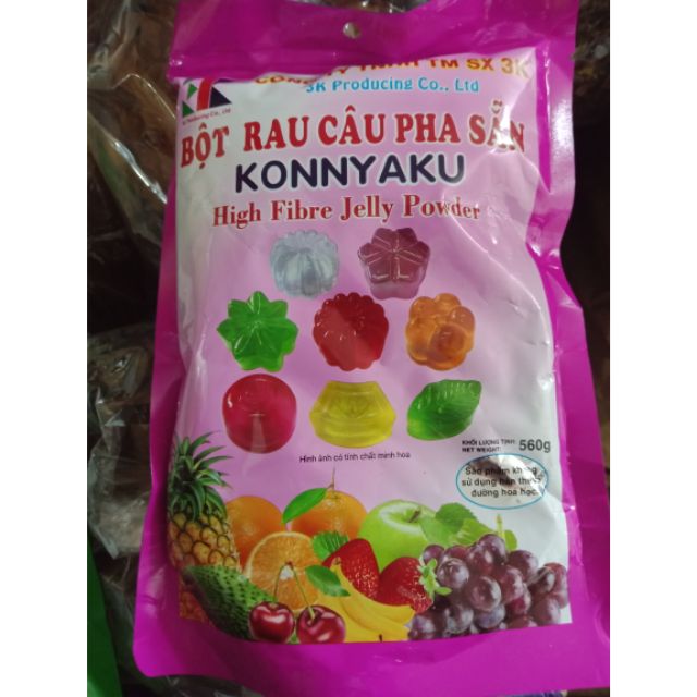 Bột rau câu hoa quả gói 560g