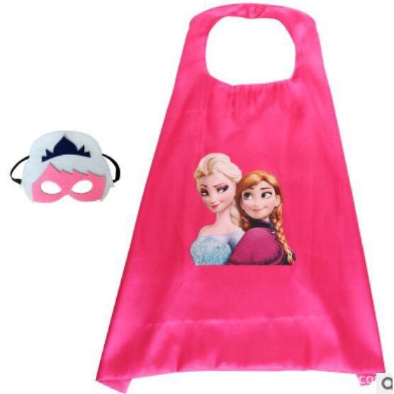 Áo Choàng Elsa, Vải Phi Bóng Nhẹ Bay (Tặng Kèm Mặt Nạ)