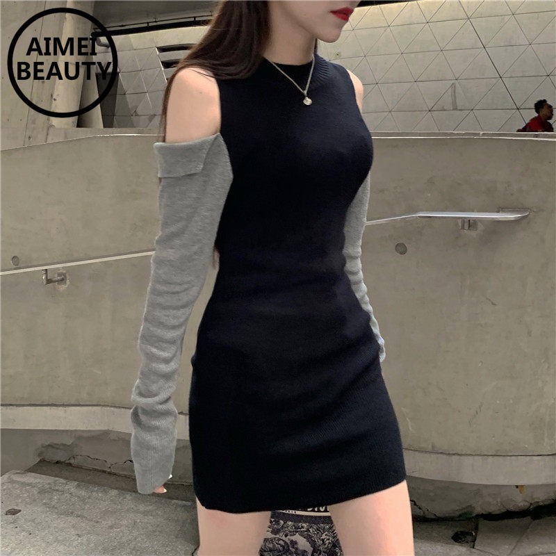 Đầm Dệt Kim Dài Tay Trễ Vai Gợi Cảm Cho Nữ | BigBuy360 - bigbuy360.vn