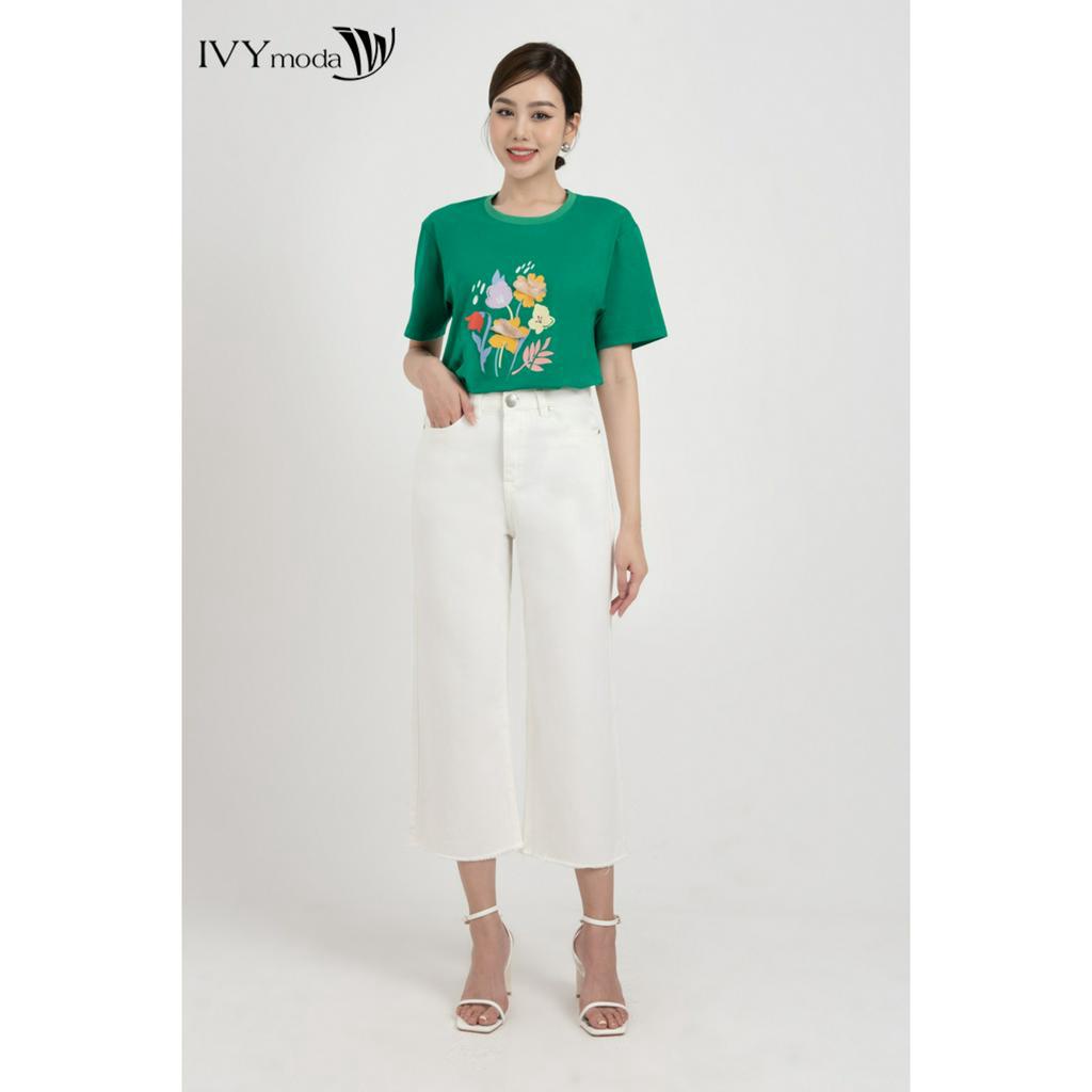 Áo thun nữ flowers IVY moda MS 57M8260