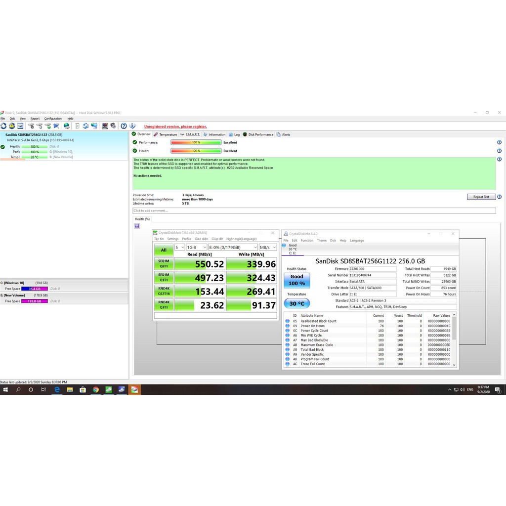 Bán 100 ổ SSD hãng OSCOO OS6 64GB MLC và 100 ổ SSD SSD SanDisk Z400s - 256G | BigBuy360 - bigbuy360.vn