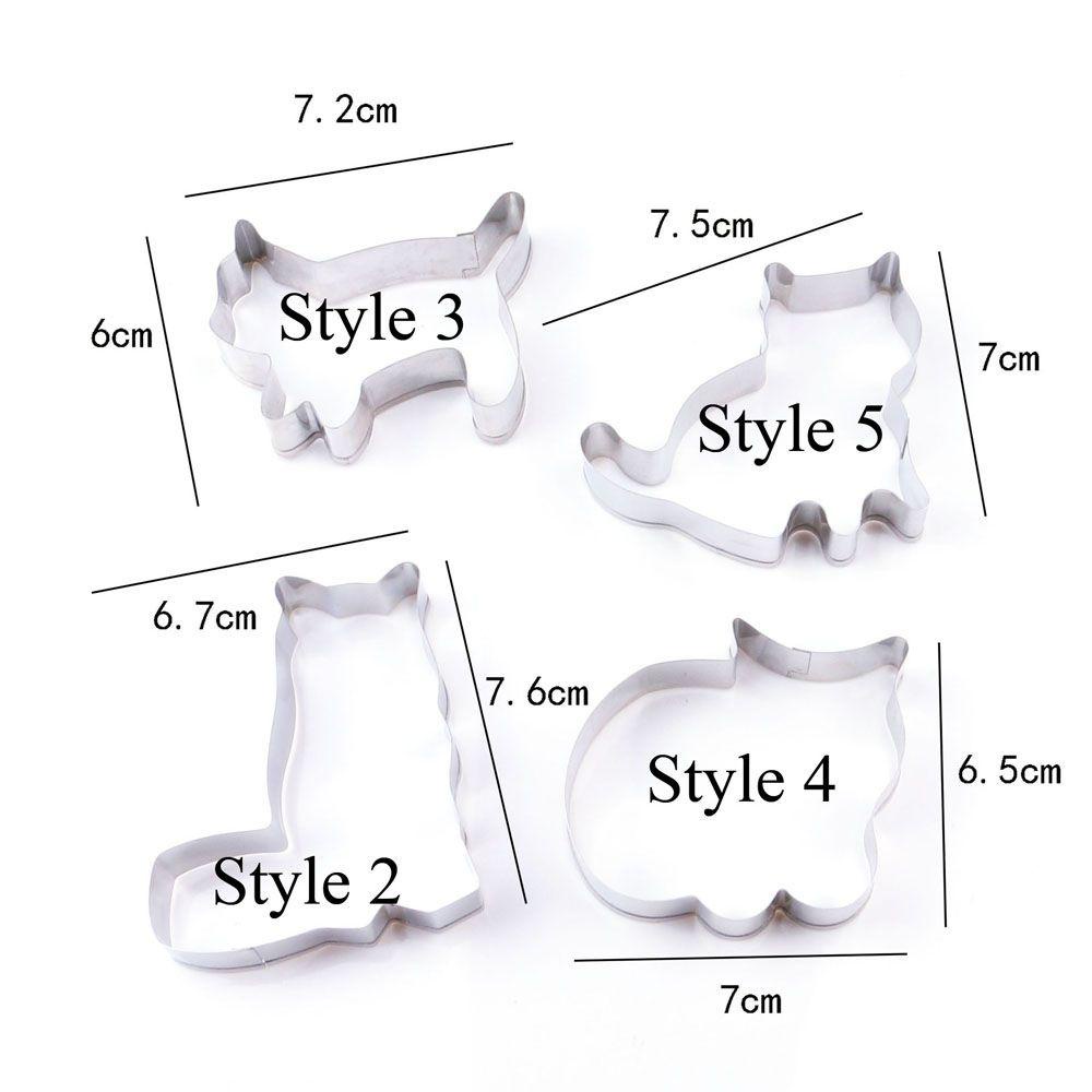 Set 2 Khuôn Cắt Bánh Quy Hình Mèo Dễ Thương
