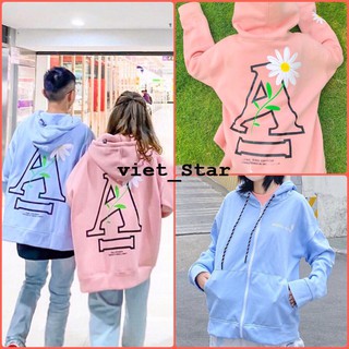 Áo Khoác Hoodie HOA CÚC CHỮ A Form Rộng Unisex - VIET_STAR