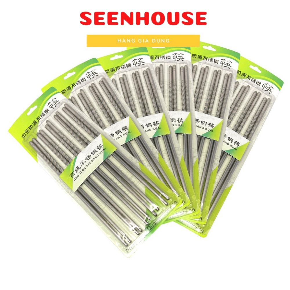 BỘ ĐŨA INOX 304 CAO CẤP VỈ 5 ĐÔI