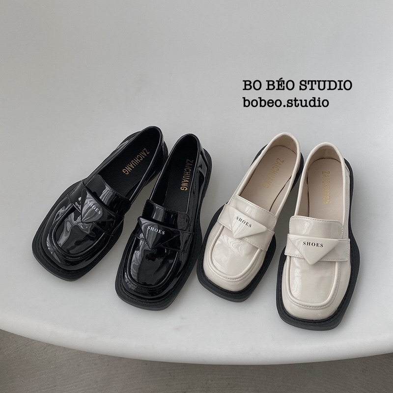 Giày lười đế bằng O12 SHOES phong cách tiểu thư Hàn Quốc