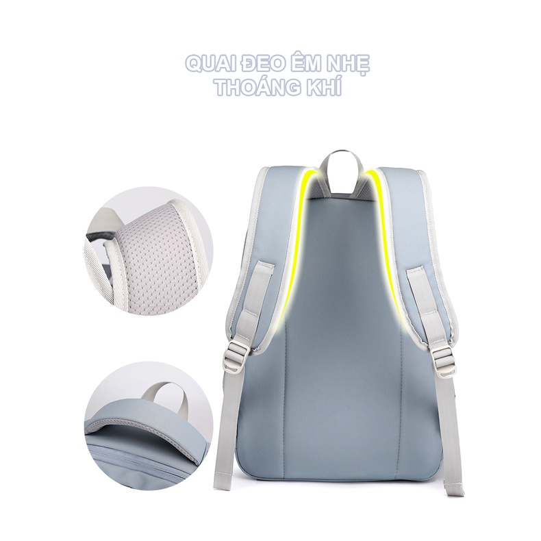 Balo nữ đi học màu trơn thời trang basic phong cách ullzang hàn quốc dễ thương đáng yêu giá rẻ S151