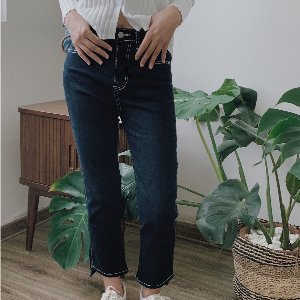 SKINNY JEANS GẤU CHÉO 8290