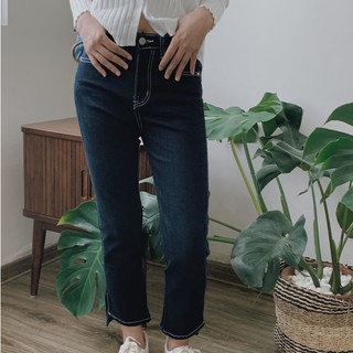 Skinny jeans gấu chéo 8290