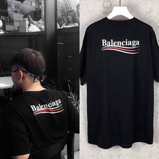 Áo tee BLCIAGA  wave logo chữ thêu cao cấp full tag túi, áo thun BLCAGA