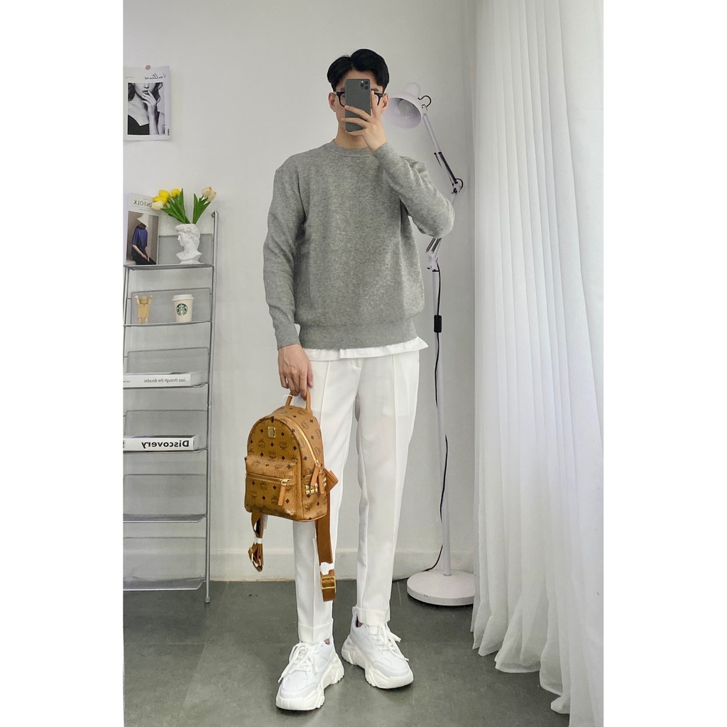 Áo sweater len trơn (hình chụp thật)