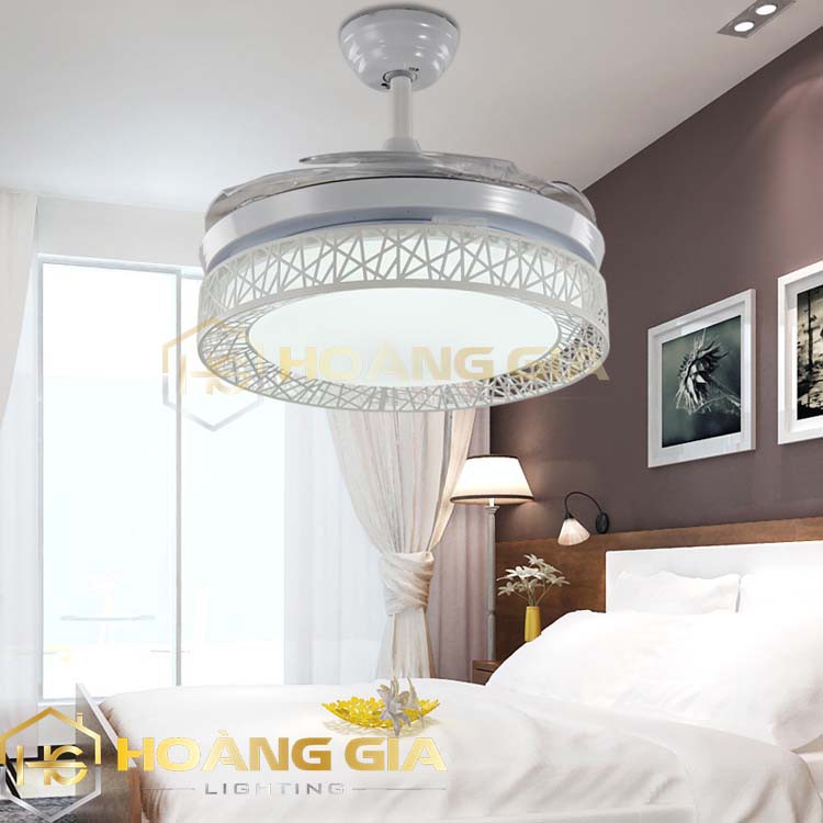 Quạt Trần Đèn 🌟Quạt Trần Phòng Khách A8701🌟Cánh Cụp Cánh Xòe Có 3 Chế Độ Ánh Sáng Sang Trọng 🌟 Điều Khiển Từ Xa | BigBuy360 - bigbuy360.vn