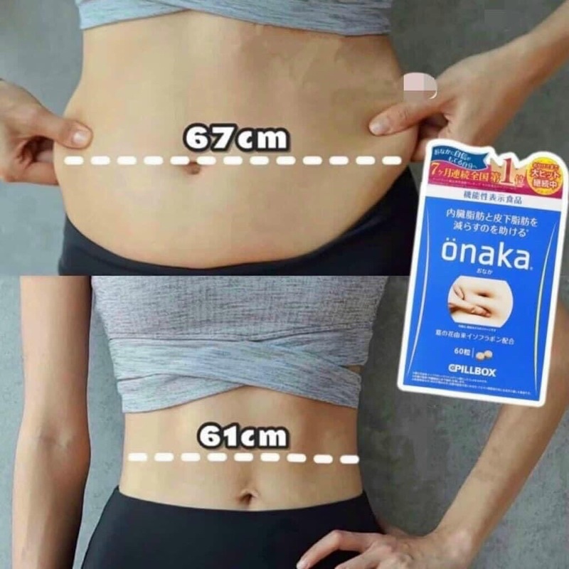 Viên giảm mỡ bụng Onaka 60 viên Nhật Bản