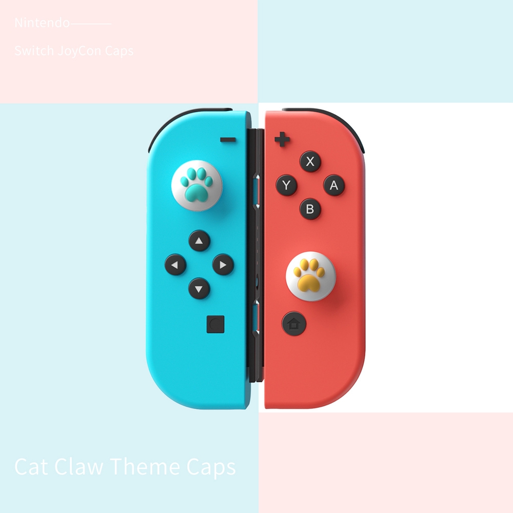 1 nắp đậy nút điều khiển hình dấu chân mèo cho Nintendo Switch Joy Con Lite