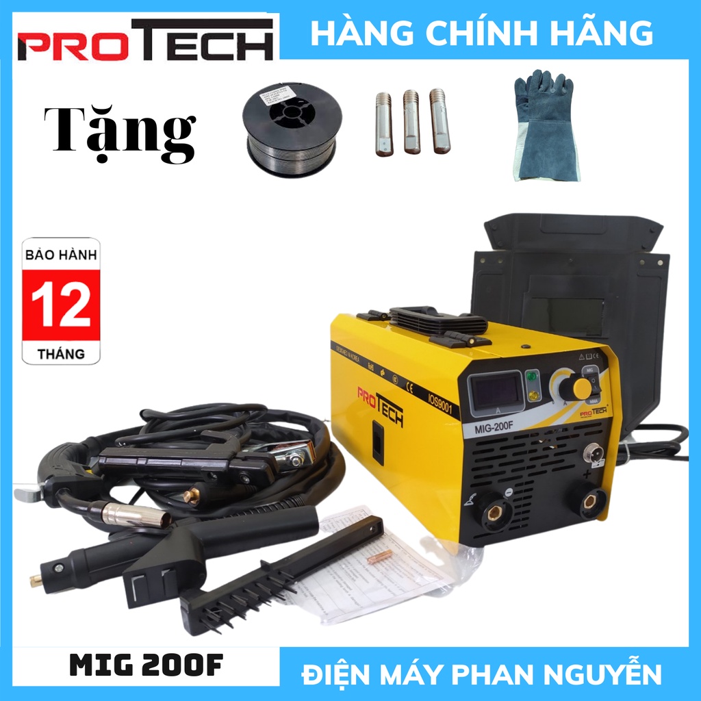 Máy hàn Mig không dùng khí Protech 200F súng hàn mig rời sử dụng gia đình và thợ