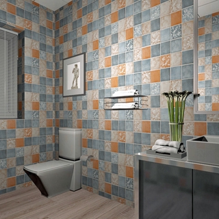 Miếng dán trang trí tường nhà tắm chống dầu tiện dụng