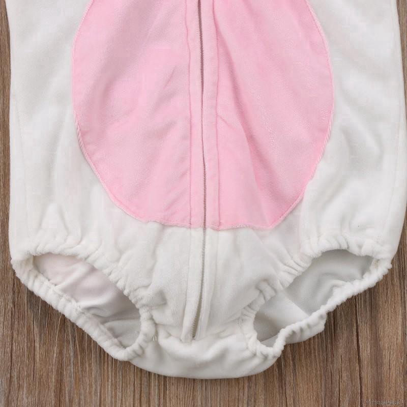 Romper cotton không tay khóa kéo dễ thương cho bé gái