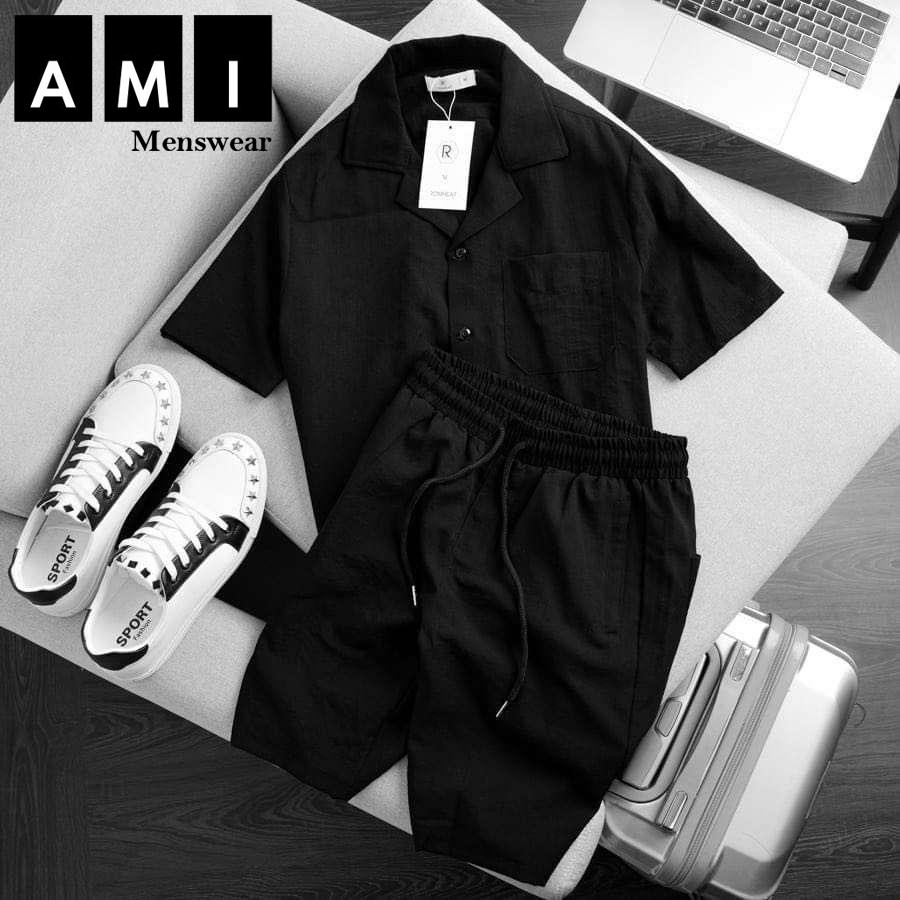 Bộ Đũi Nam Cổ Bẻ, Bộ đũi hè đi biển đi chơi đều đẹp, chất đũi mát thoáng, lên dáng cực đẹp D2 | BigBuy360 - bigbuy360.vn