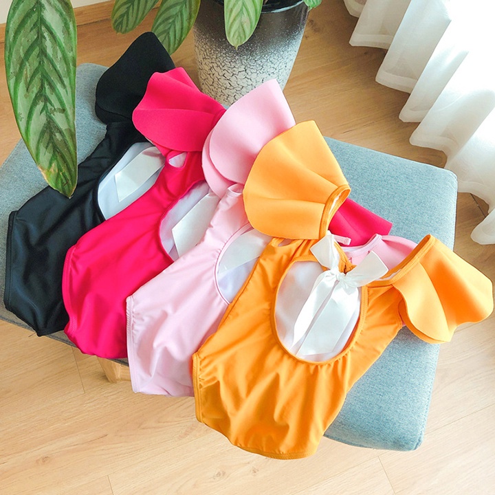 Bộ Đồ Bơi Bé Gái Habi Fashion HB2234 Đi Biển Tay Cánh Tiên Nơ Lưng Cho Bé từ 10kg đến 26kg HABI17