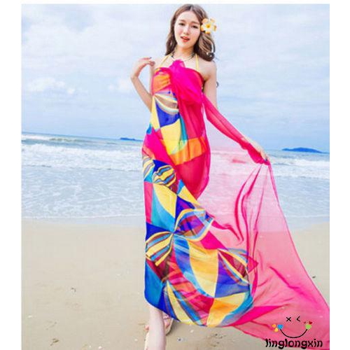 Khăn lụa sarong đi biển thiết kế giản dị thanh lịch với nhiều màu sắc để lựa chọn