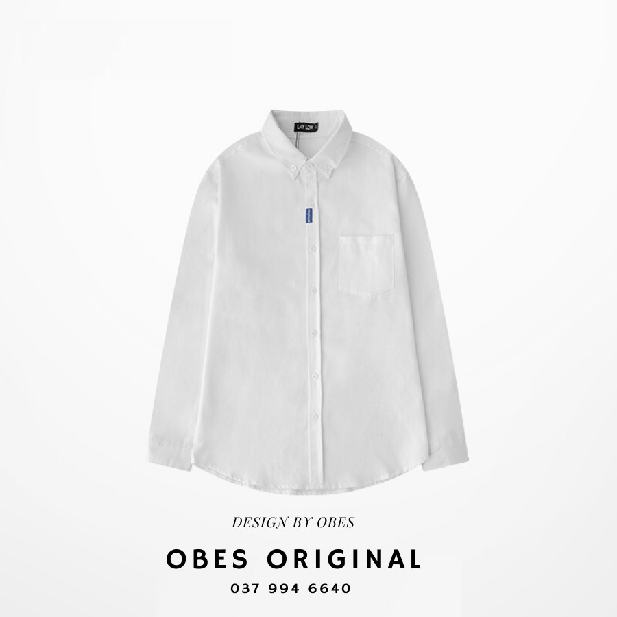 [OBES] Áo sơ mi kaki trắng trơn AS004 | BigBuy360 - bigbuy360.vn