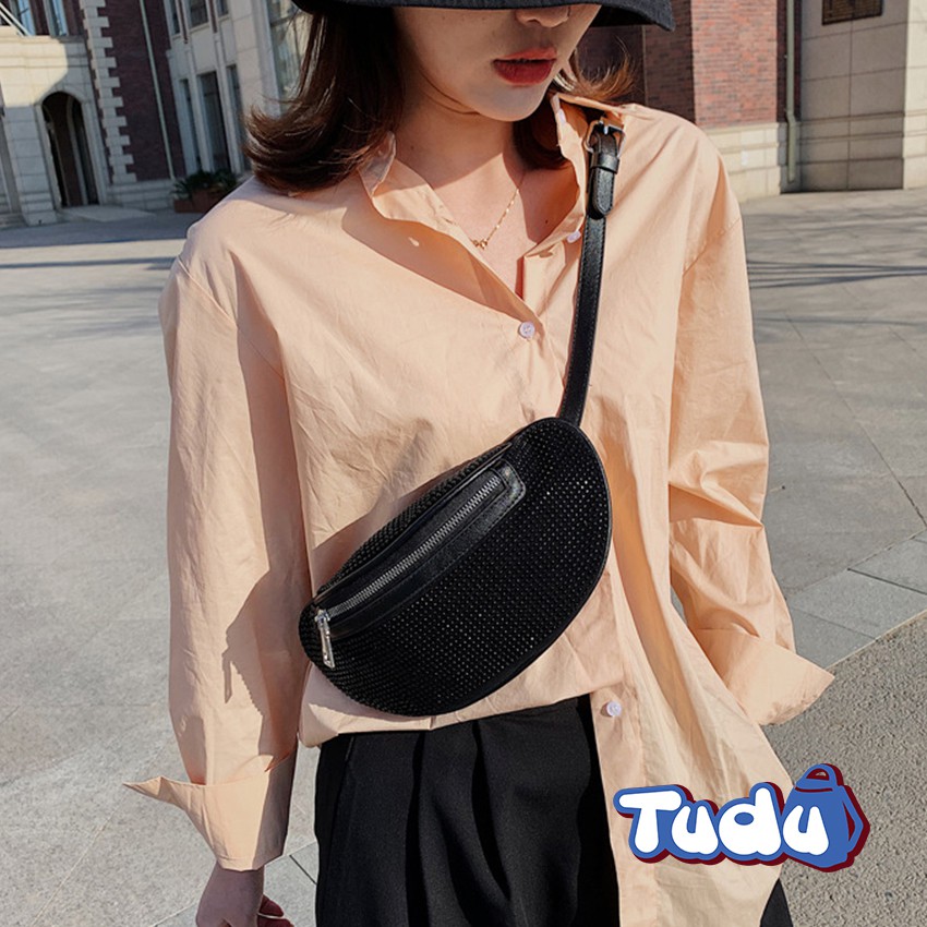 Túi Đeo Chéo Nữ Tudu, Túi Chéo Đính Đá Cao Cấp Phong Cách Thời Trang Hàn Quốc CN222