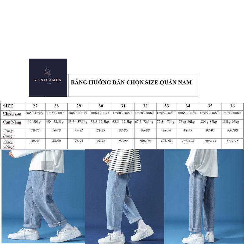 Quần jean nam ống rộng phong cách trẻ trung năng động rẻ nhất thị trường